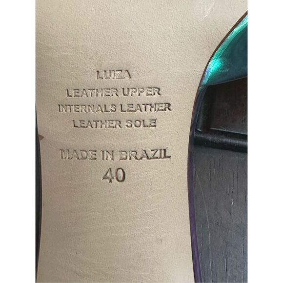 Wittner Luiza Luster Holographic Leather Flared Sandal - Picture 13 of 13
